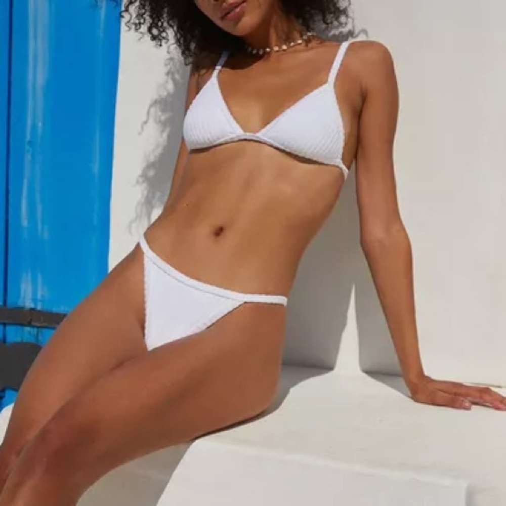 NWOT PacSun Terry Cloth White Bikini Set Size XS